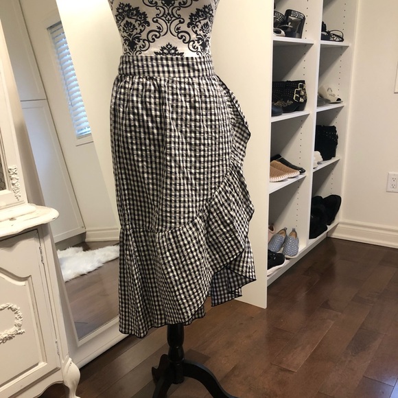 Mango Dresses & Skirts - Gingham midi length skirt